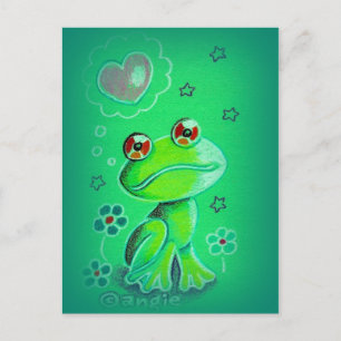 Schattigee Valentijn Love Frog Feestdagenkaart