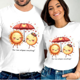 Schattigee Valentijn Onze liefde verduistert alles T-shirt