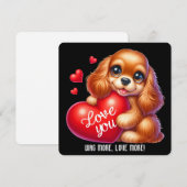 Schattigee Valentijn Puppy - Valentijnsdag Kaart (Voorkant / Achterkant)