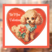 Schattigee Valentijn Puppy Window Cling Raamsticker (Vel 2)