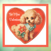 Schattigee Valentijn Puppy Window Cling Raamsticker (Vel 3)