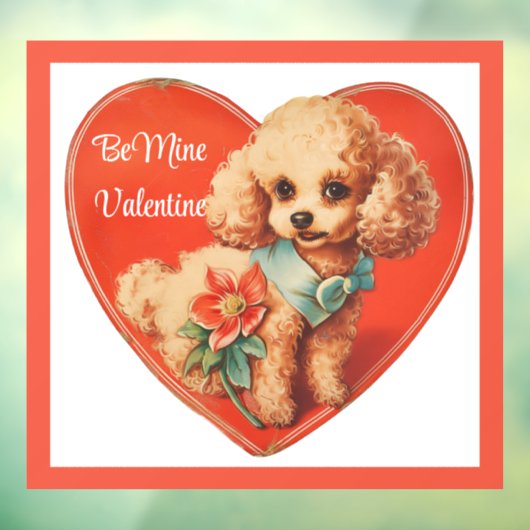 Schattigee Valentijn Puppy Window Cling Raamsticker (Vel 3)