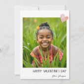 Schattigee Valentijn Roze Hart Handgeschilderd Feestdagenkaart (Voorkant)