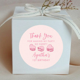 Schattigee Valentijn Roze Hart Verjaardagsfeestje  Ronde Sticker