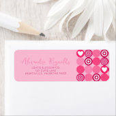 Schattigee Valentijn’s Galentine’s Day Pink Heart  Etiket (Insitu)