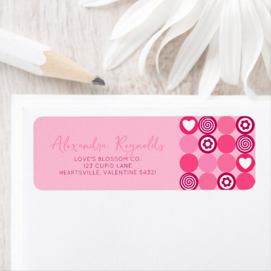 Schattigee Valentijn’s Galentine’s Day Pink Heart  Etiket (Insitu)