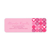 Schattigee Valentijn’s Galentine’s Day Pink Heart  Etiket (Voorkant)