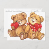Schattigee Valentijn Teddy Bear Paar Feestdagenkaart (Voorkant / Achterkant)