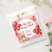 Schattigee Valentijn Teddy met Red Hearts Classroo Bedankzakje (Gezegeld)