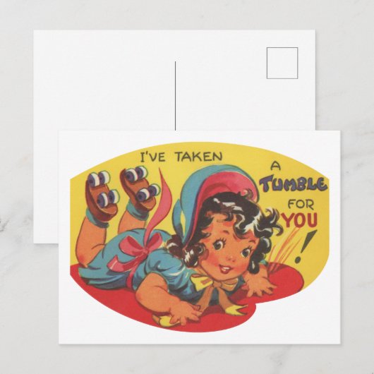 Schattigee  Valentijn tumbler Briefkaart (Voorkant / Achterkant)