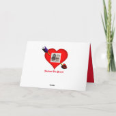 Schattigee Valentijn w / Funny Basset Hound Runnin Feestdagen Kaart (Achterkant)