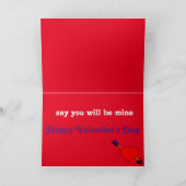 Schattigee Valentijn w / Funny Basset Hound Runnin Feestdagen Kaart (Binnen)