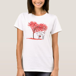 Schattigee Valentijn Waterverf Artsy Personalisere T-shirt