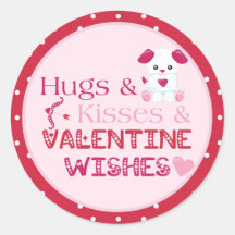 Schattigee Valentijn Wensen Puppy Hugs Kisses