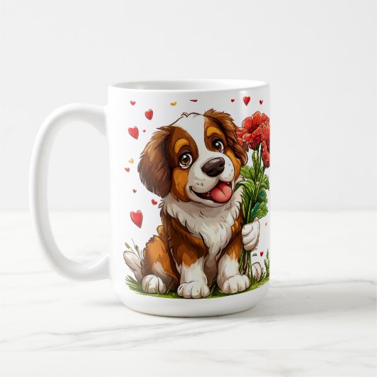 Schattigee Valentijn's Day Dog Koffiemok (Links)