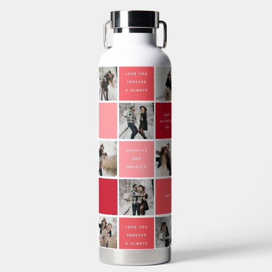 Schattigee Valentijnsdag 10 Fotorooster Waterfles (Voorkant)