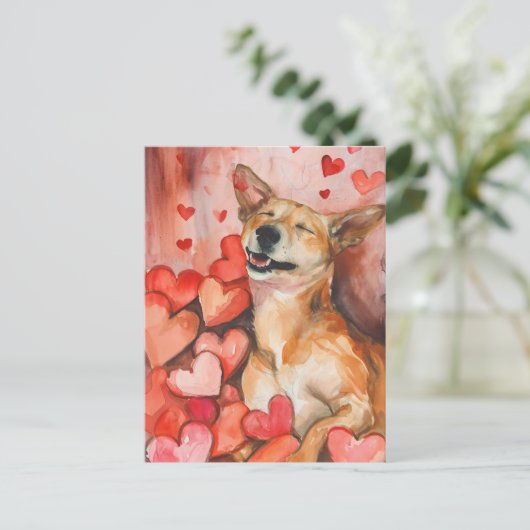 Schattigee Valentijnsdag Briefkaart (Staand voorkant)