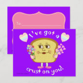 Schattigee Valentijnsdag Brood Pun Kinder klasloka Feestdagenkaart (Voorkant / Achterkant)