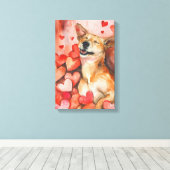 Schattigee Valentijnsdag Canvas Afdruk (Insitu (Houten vloer))