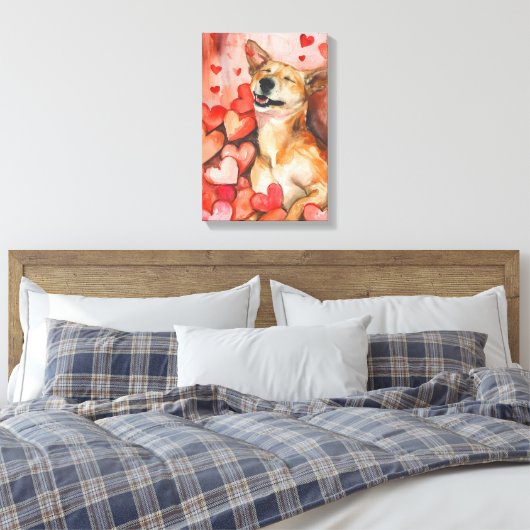 Schattigee Valentijnsdag Canvas Afdruk (Insitu (Slaapkamer))