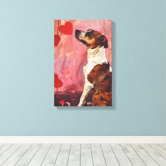 Schattigee Valentijnsdag Canvas Afdruk (Insitu (Houten vloer))