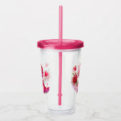 Schattigee Valentijnsdag dinosaurus Acryl Drinkbeker (Rechts)