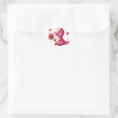 Schattigee Valentijnsdag dinosaurus Hart Sticker (Tas)