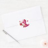 Schattigee Valentijnsdag dinosaurus Hart Sticker (Envelop)