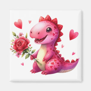 Schattigee Valentijnsdag dinosaurus Magneet