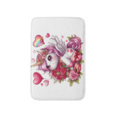 Schattigee Valentijnsdag eenhoorn Badmat (Voorkant Verticaal)