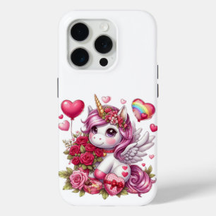 Schattigee Valentijnsdag eenhoorn iPhone 15 Pro Case