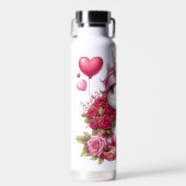 Schattigee Valentijnsdag eenhoorn Waterfles (Voorkant)