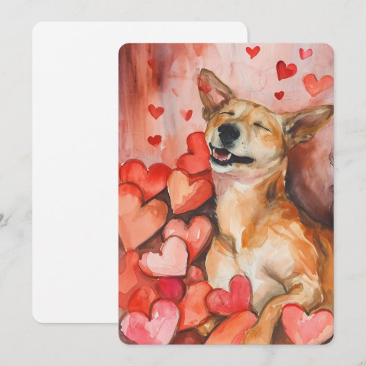 Schattigee Valentijnsdag Feestdagenkaart (Voorkant / Achterkant)