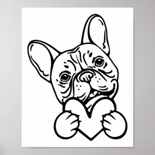Schattigee Valentijnsdag franse buldog lover Poster
