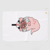 Schattigee Valentijnsdag Gnome - Happy Valentijnsd Golfhanddoek (Horizontaal)