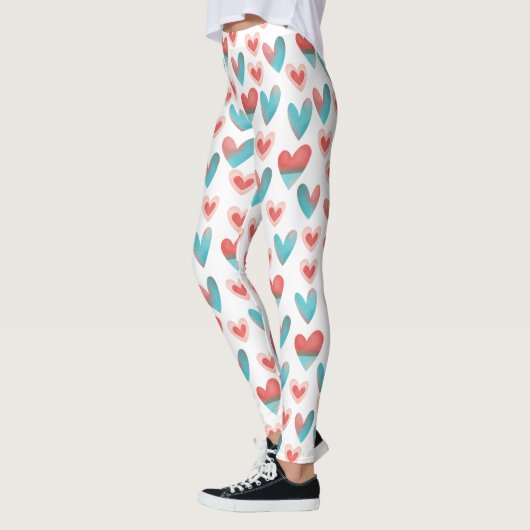 Schattigee Valentijnsdag Hart Leggings (Links)