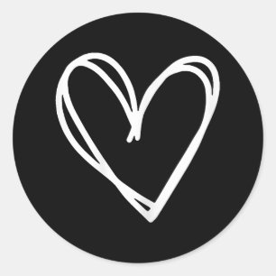 Schattigee Valentijnsdag Hart Mannen Vrouwen Kinde Ronde Sticker