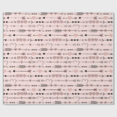 Schattigee Valentijnsdag harten en pijlen Cadeaupapier (Vlak)