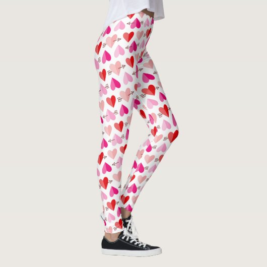 Schattigee Valentijnsdag Harten en pijlen Leggings (Rechts)