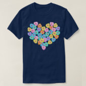 Schattigee Valentijnsdag Harten Snoep Valentijnse  T-shirt (Design voorkant)