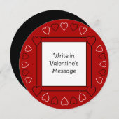 Schattigee Valentijnsdag Hearts Voeg bericht toe a Feestdagenkaart (Voorkant / Achterkant)