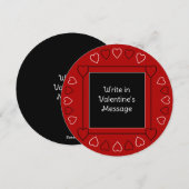 Schattigee Valentijnsdag Hearts Voeg bericht toe a Feestdagenkaart (Voorkant / Achterkant)