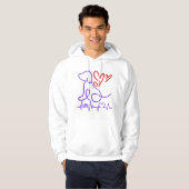 Schattigee Valentijnsdag Hondenliefhebber Hoodie (Voorkant volledig)