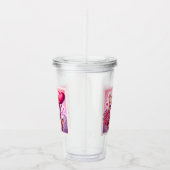 Schattigee Valentijnsdag kat/kitten Acryl Drinkbeker (Rechts)