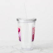 Schattigee Valentijnsdag kat/kitten Acryl Drinkbeker (Links)