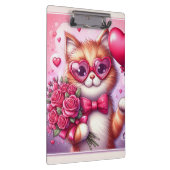 Schattigee Valentijnsdag kat/kitten Klembord (Rechts)