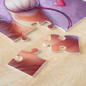 Schattigee Valentijnsdag kat/kitten Legpuzzel (Zijkant)