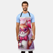 Schattigee Valentijnsdag kat/kitten Schort (Gedragen)