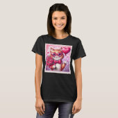 Schattigee Valentijnsdag kat/kitten T-shirt (Voorkant volledig)
