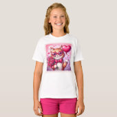 Schattigee Valentijnsdag kat/kitten T-shirt (Voorkant volledig)